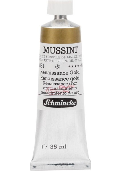 : Mussini : Artist Yağlı Boya : 35 ml : Seri 5 : 861 Renaissance Gold