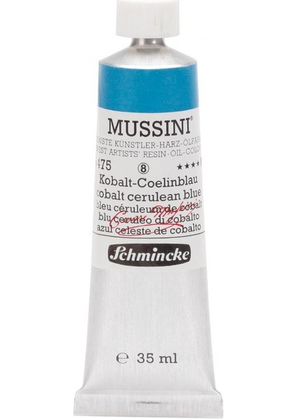 : Mussini : Artist Yağlı Boya : 35 ml : Seri 8 : 475 Cobalt Cerulean Blue