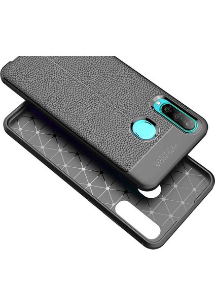 Huawei P30 Lite Kılıf Deri Görünümlü Renk Atmayan Dayanaklı Silikon Kapak (Niss) indirimleri