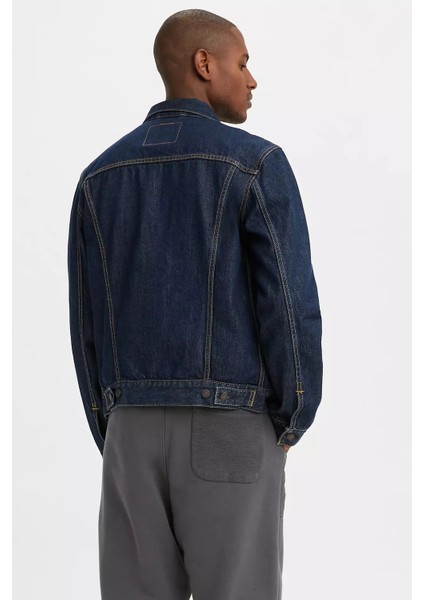 The Trucker Jacket Rockridge Trucker Orta İndigo Erkek Trucker Ceket