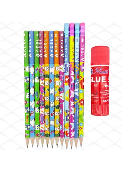 Mercanlı Karışık Kurşun Kalem 12'li + Stick 21 gr fiyatları