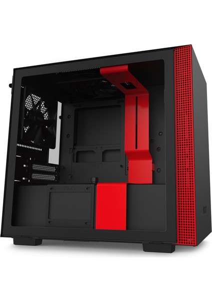 CA-H210B-BR USB 3.1 Temperli Cam Mat Siyah/Kırmızı Mini-ITX Mini-Tower Gaming (Oyuncu) Kasa