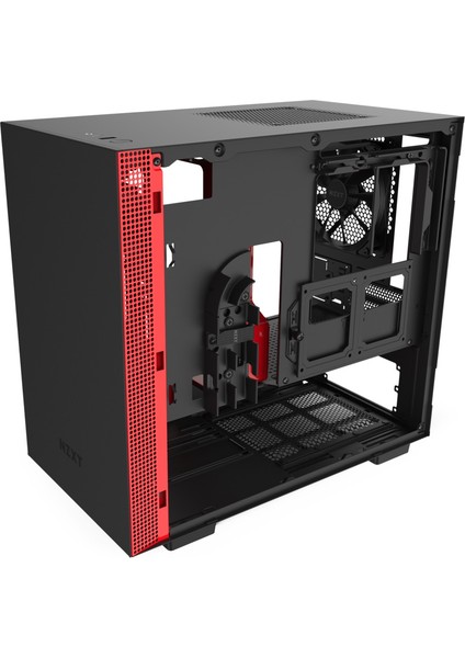 CA-H210B-BR USB 3.1 Temperli Cam Mat Siyah/Kırmızı Mini-ITX Mini-Tower Gaming (Oyuncu) Kasa