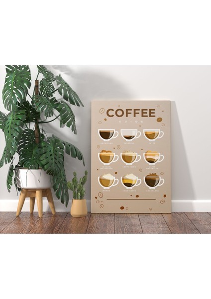 Bk Gift Coffee Tasarımlı Kanvas Tablo 70x100cm-13