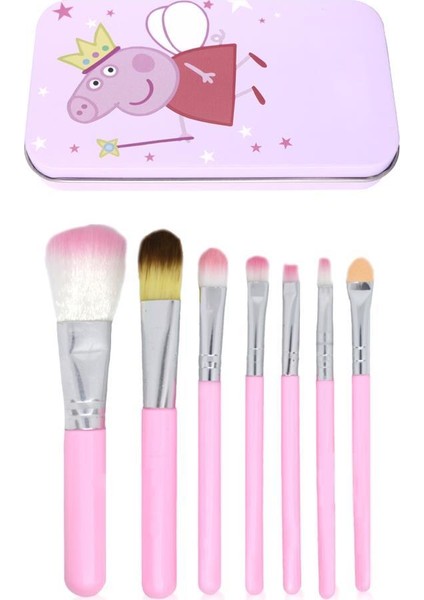 7'li Makyaj Fırça Seti - Desenli
