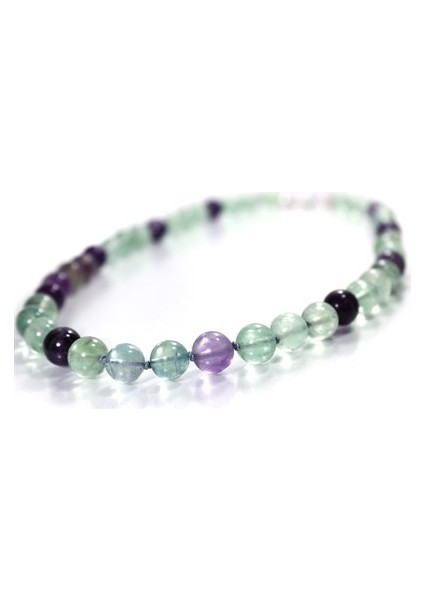 Florit Doğal Taş Kolye * Düğümlü Tasarım