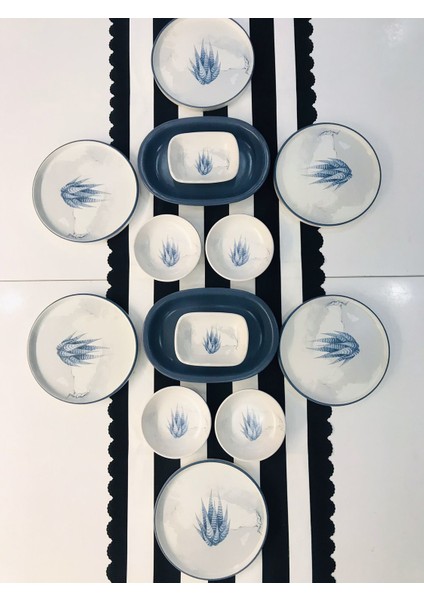 6 Kişilik 14 Parça Blue Magic Kaktüs Kahvaltı Takımı fiyatları