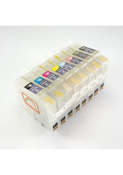 Epson T0341-T0348 Uyumlu Kolay Dolan Kartuş - 8 Renk