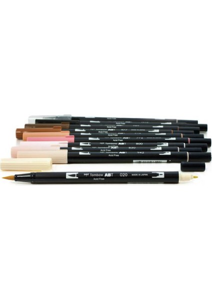 95523 Dual Brush Portre Çift Uçlu Grafik Kalem 10'lu