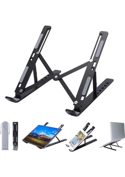 F1 Laptop Tablet Telefon Kitap Okuma Standı Çok Amaçlı Stand Katlanabilir 10-15.6'' Uyumlu Dizüstü Bilgisayar fırsatları