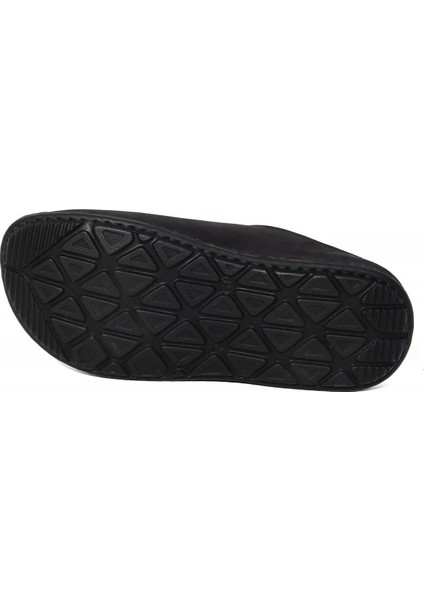 49121 Erkek Siyah Nubuk Kürklü Terlik fırsatları