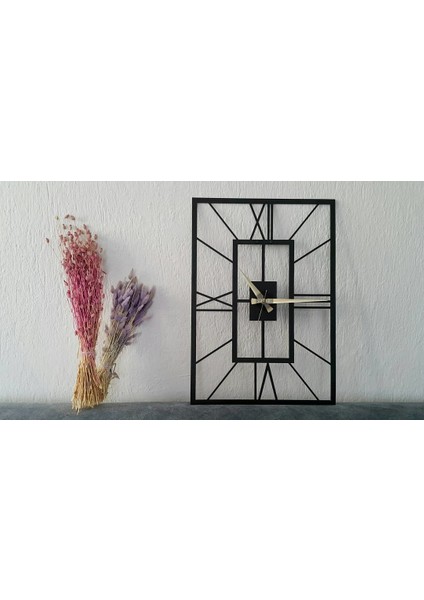 Black Four Metal Duvar Saati - 70 x 70 cm fiyatları