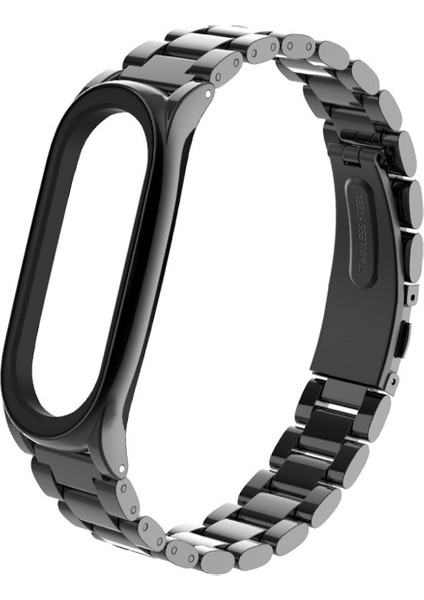 Mijobs Xiaomi Mi Band 4 Akıllı Saat 3 Bakla Çelik Kayış Kordon