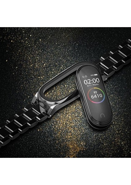 Mijobs Xiaomi Mi Band 4 Akıllı Saat 3 Bakla Çelik Kayış Kordon