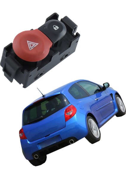 Renault Clio 3 Dörtlü Flaşör Ve Kapı Kilit Düğmesi 2005--2009