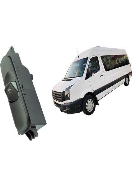 Volkswagen Crafter Sağ Tekli Cam Düğmesi Çerçeveli 2006--2015 Garantili Oem