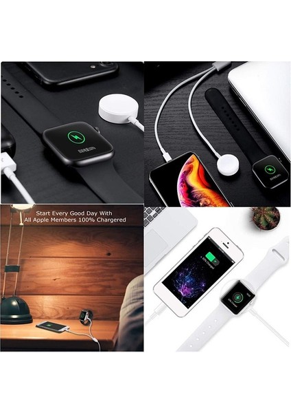 2in1 IWatch 1-2-3-4 Wireless Şarj- Lightning USB Şarj Kablosu