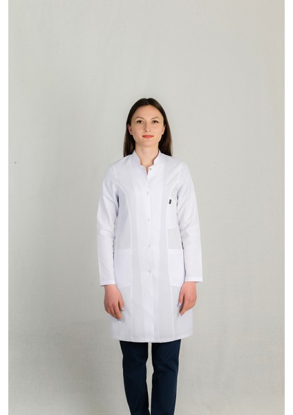 Doktor/hemşire Önlüğü Hakim Yaka Dar Kesim