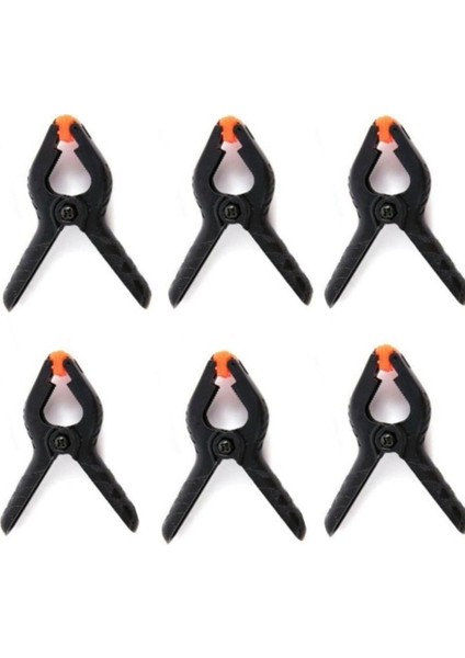 Fon Tutucu Mandal Perde Tutucu Mandal Clamp Kıskaç (6 Adet)