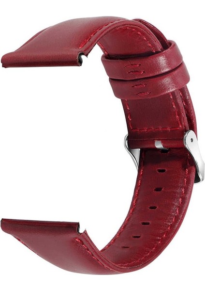 Apple Watch Uyumlu 38 mm Deri Kordon Kırmızı