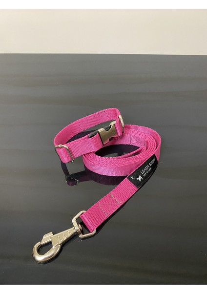 Leash Shop Leash Shop köpek Boyun Tasma Takımı Fuşya (30-45 Cm)