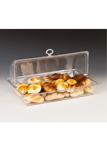 Rolltop Kapaklı Polikarbon Muhafaza Kabı, Fanus 28 x 43 cm.