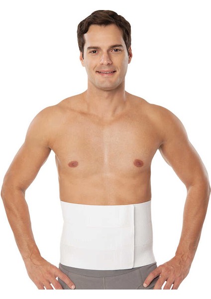 239 Abdominoplasti Korsesi - 3 Bantlı Beyaz S-M