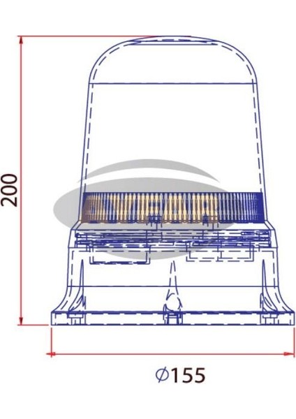 Tr 503-8 Ledli Galaxi Tepe Ikaz Lambası 12V / 24V Yurtiçi