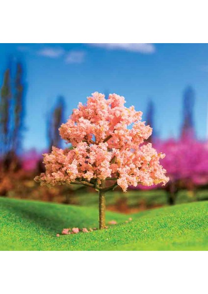 9 cm 2'li Pembe Renkli Ağaç