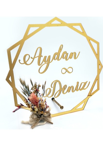 Altıgen Pleksi Ayna Isimlik