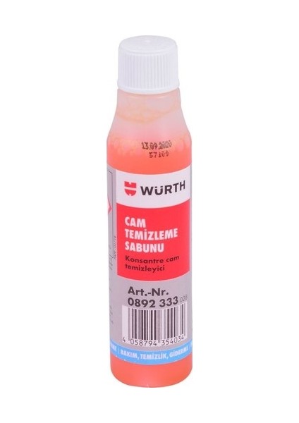 Agem Elit Würth Temizlik Seti 2 Adet Cam Temizleme Sabunu 32ML + 1 Adet Würth Sentetik Bez