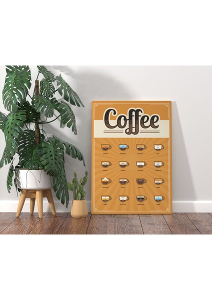 Gift Coffee Tasarımlı Kanvas Tablo 70X100CM-26