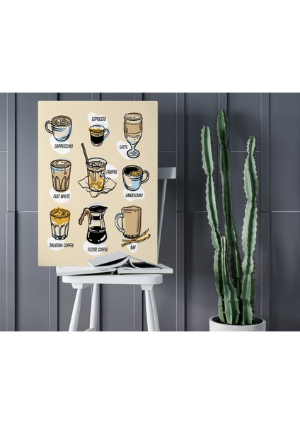 Gift Coffee Tasarımlı Kanvas Tablo 50X70CM-23