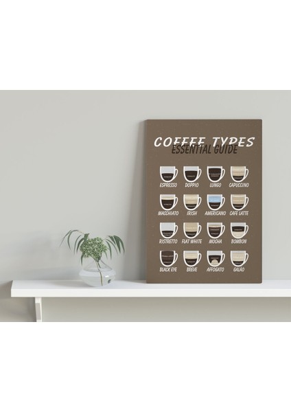 Gift Coffee Tasarımlı Kanvas Tablo 30X50CM-22