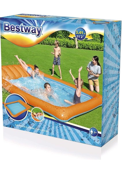 Kaydırmalı Çocuk Havuzu 341 x 213 x 38 cm Renkli 53080 indirimleri