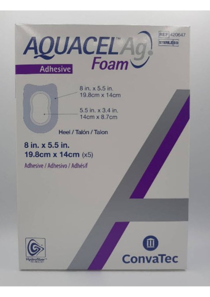 Aquacel Ag Foam Kendinden Yapışkanlı Topuk 19.8cm x 14CM