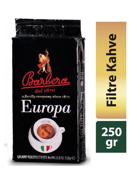 Caffe Barbera Europa Filtre Kahve 250 gr