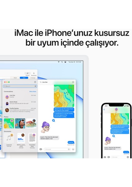 iMac M1 Çip 8GB 512GB SSD macOS Retina 24" FHD All In One Bilgisayar MGPJ3TU/A Yeşil