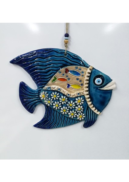 Seramik Balık Dekoratif El Işi Duvar Süsü Büyük Boy Nazarlık modelleri