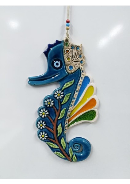 Seramik Denizatı Dekoratif El Işi Duvar Süsü Büyük Boy Nazarlık