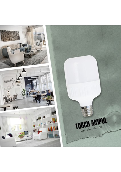 30 Watt LED Torch Ampul E 27 Duy Beyaz Işık indirimleri