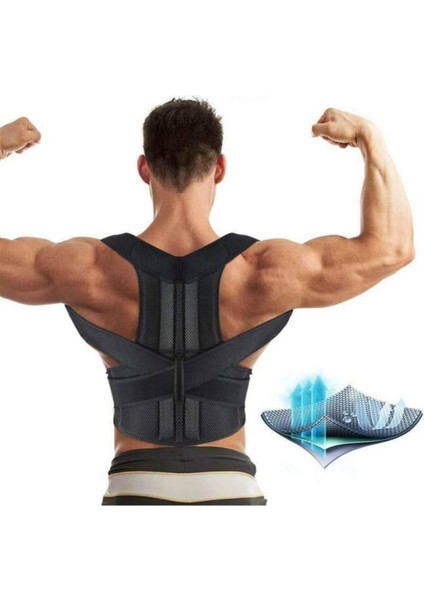 Ankaflex Medikal Manyetik Dik Durus Korsesi Unisex Vücut Şekillendirici Ortobedik Sırt Bel Omuz Korsesi