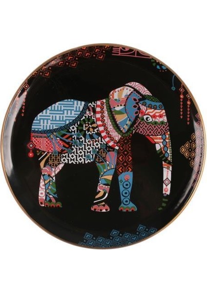 Elephant Siyah 6'lı Pasta Tabak 20 cm.