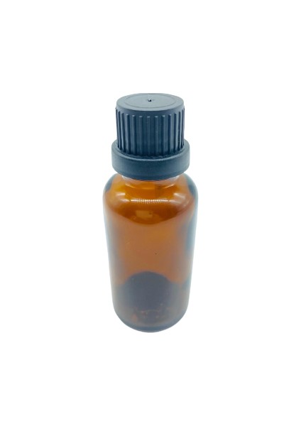 Cam Amber Şişe Düz Kapak Kör Tıpalı 30 ml 10'lu