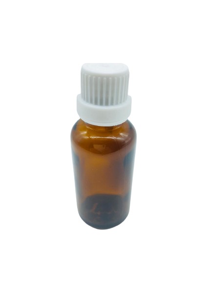 Cam Amber Şişe Içten Damlatmalı Kapak Beyaz 30 ml 10'lu