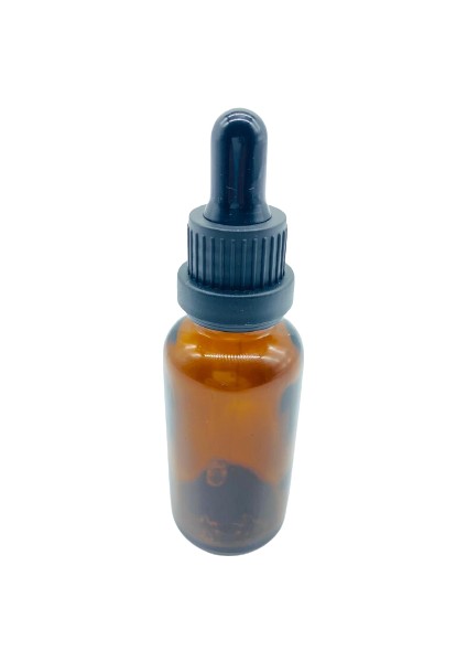 Cam Amber Şişe Top Uç Cam Damlalık Kırılır Kapak Siyah 30 ml 10'lu