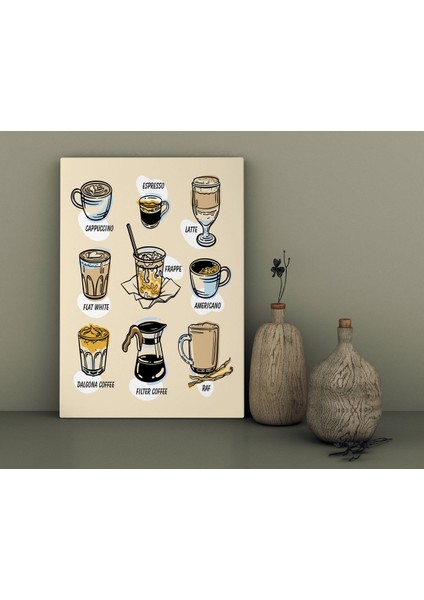 Gift Coffee Tasarımlı Kanvas Tablo 30X50CM-23