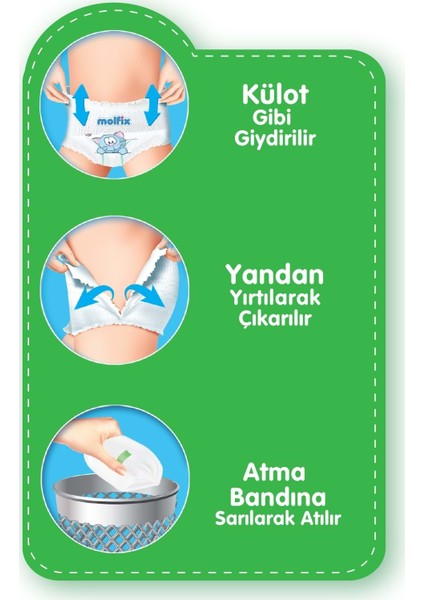 Külot Bebek Bezi Beden:7 (19+Kg) Xx Large 216 'lı Ekstra Süper Fırsat Pk