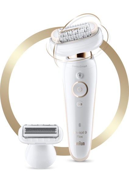 Silk-épil 9 Flex 9002 SensoSmart Kablosuz Islak&Kuru 2'si 1 Arada Epilatör/Epilasyon