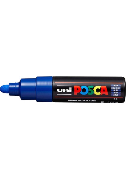 Uniball PC7M Posca Mavi 4.5-5.5 Mermi Uçlu Su Bazlı Poster Markörü